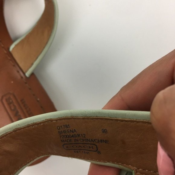 COACH Sheena Fringe Sandals Mint Size 9 - Picture 4 of 12